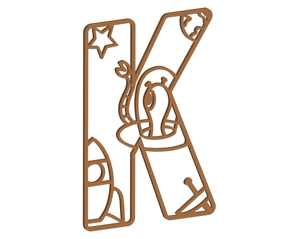 MDF Space Themed Letters