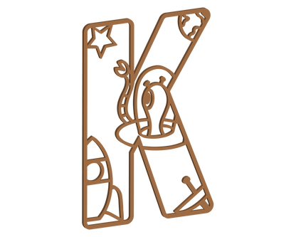 MDF Space Themed Letters