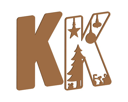 MDF Christmas Themed Letters