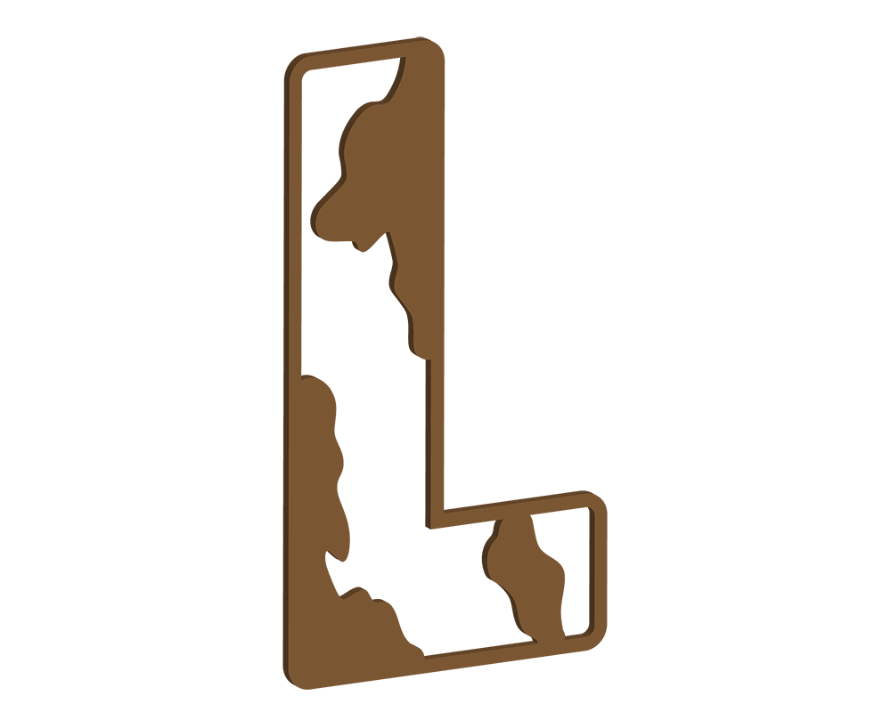 MDF Cow Themed Letters