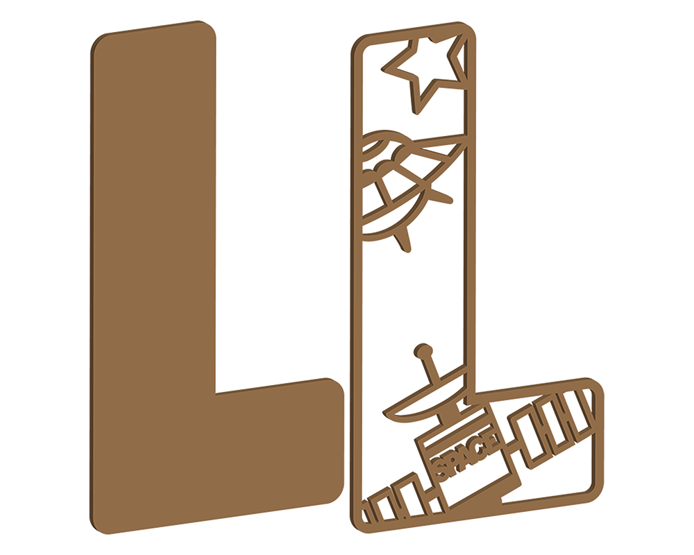 MDF Space Themed Letters