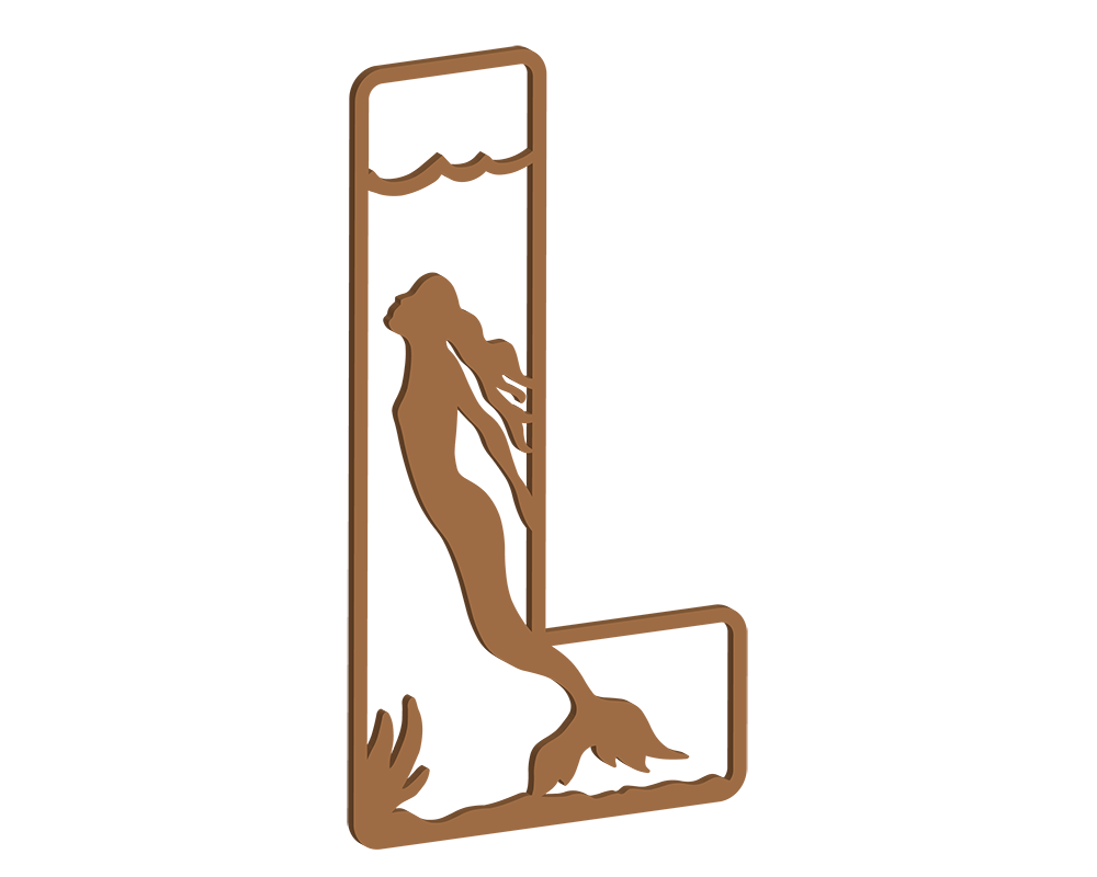 MDF Mermaid Themed Letters