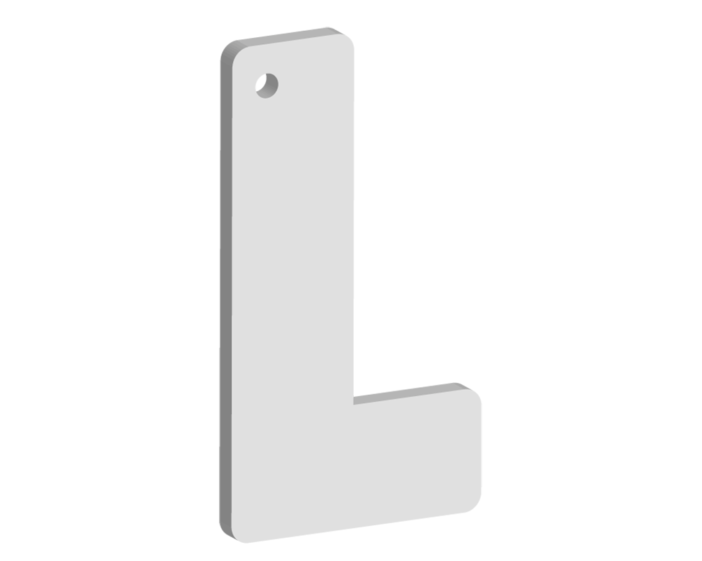 Initial Letter Keyring 60mm