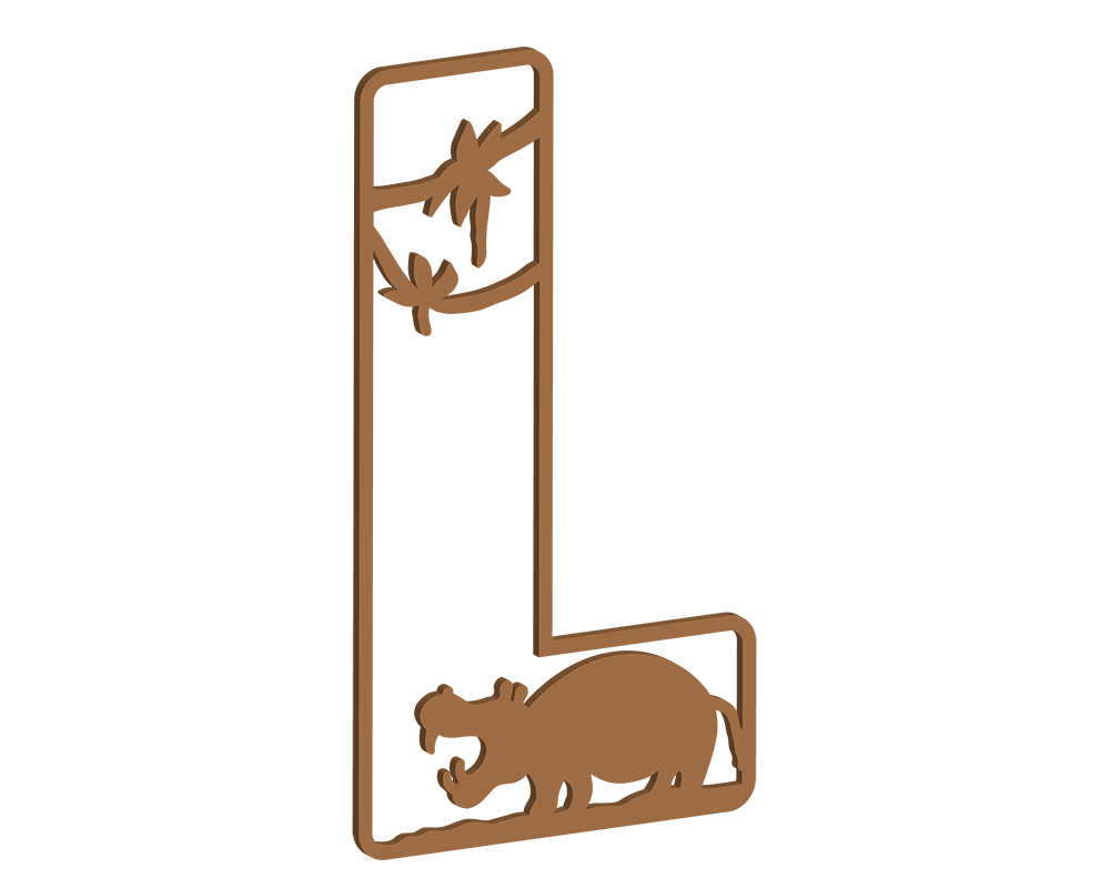 MDF Safari Themed Letters