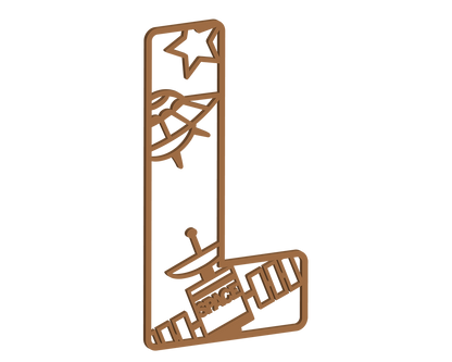MDF Space Themed Letters