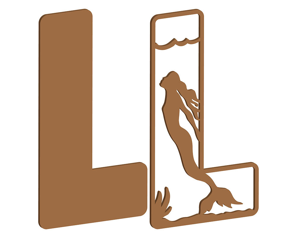 MDF Mermaid Themed Letters