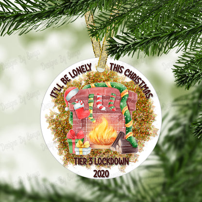 Circular Christmas Ornament Set 4