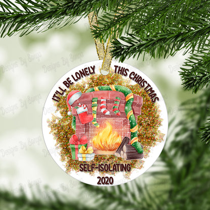Circular Christmas Ornament Set 4