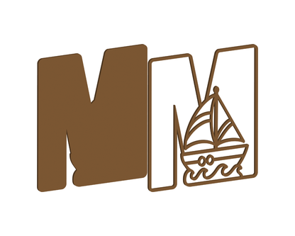 MDF Nautical Themed Letters (A-M)