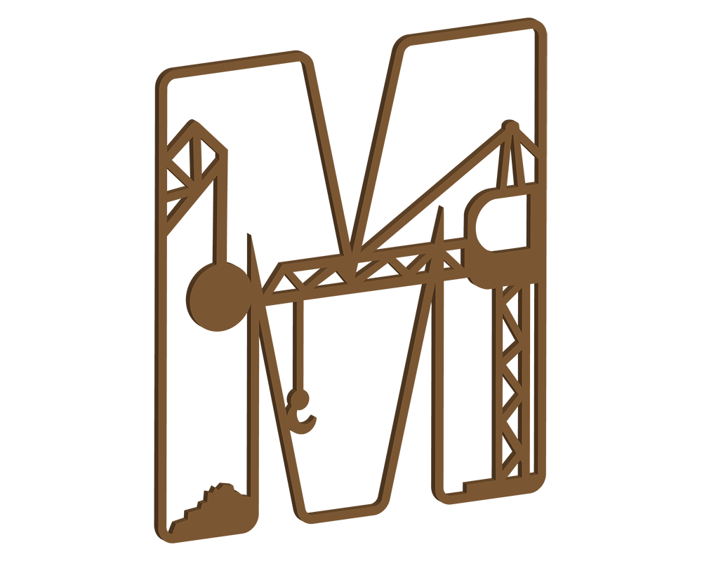 MDF Construction Themed Letters