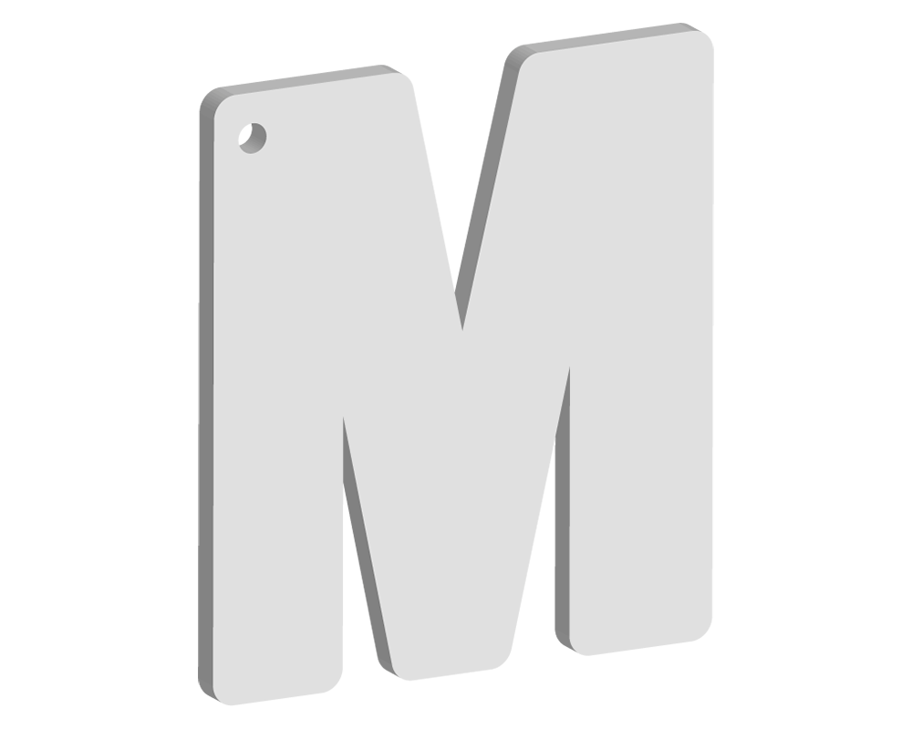 Initial Letter Keyring 60mm