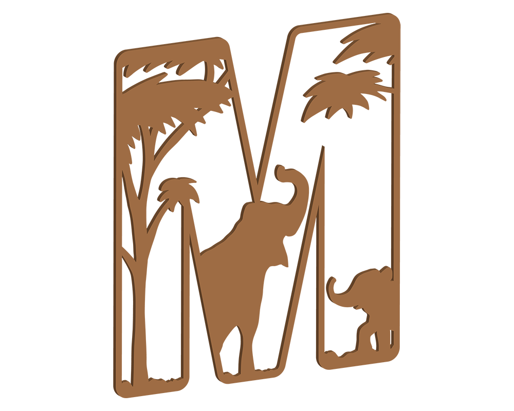 MDF Safari Themed Letters