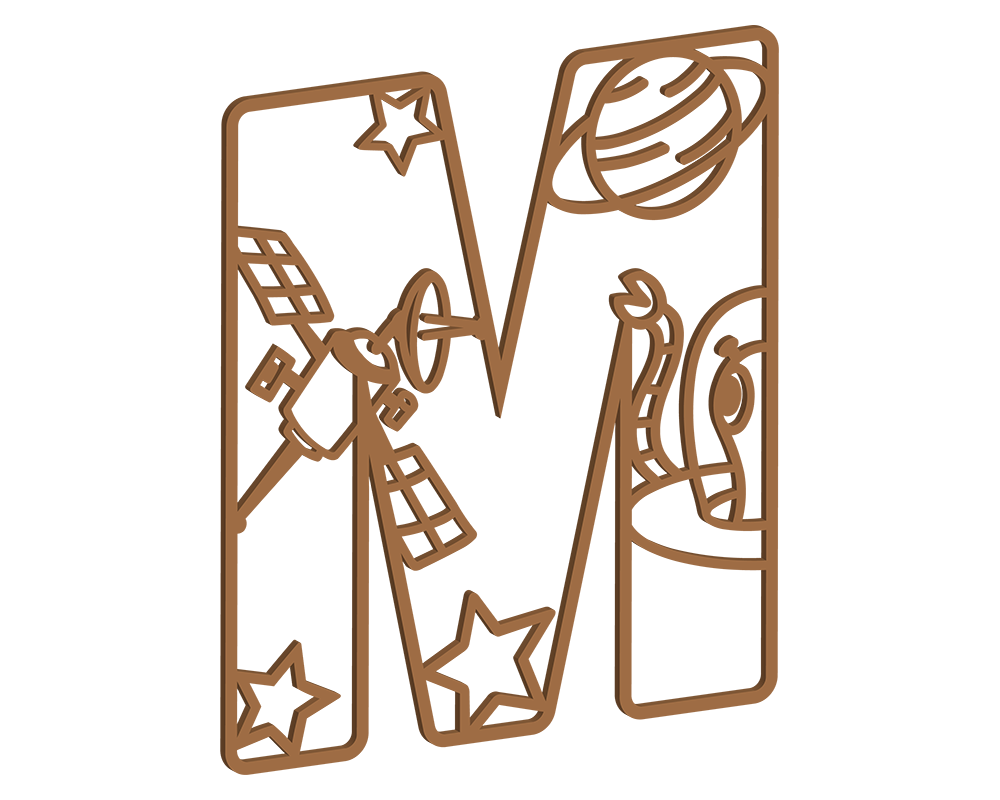 MDF Space Themed Letters