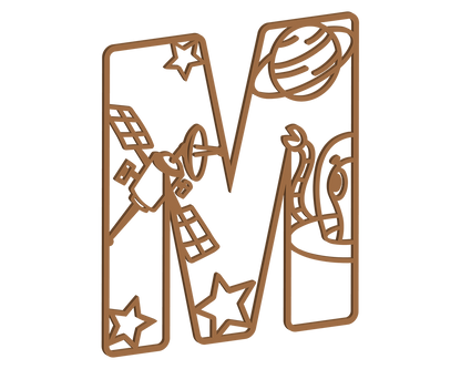 MDF Space Themed Letters