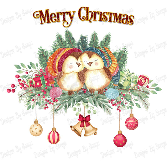 Owl Family Christmas Design