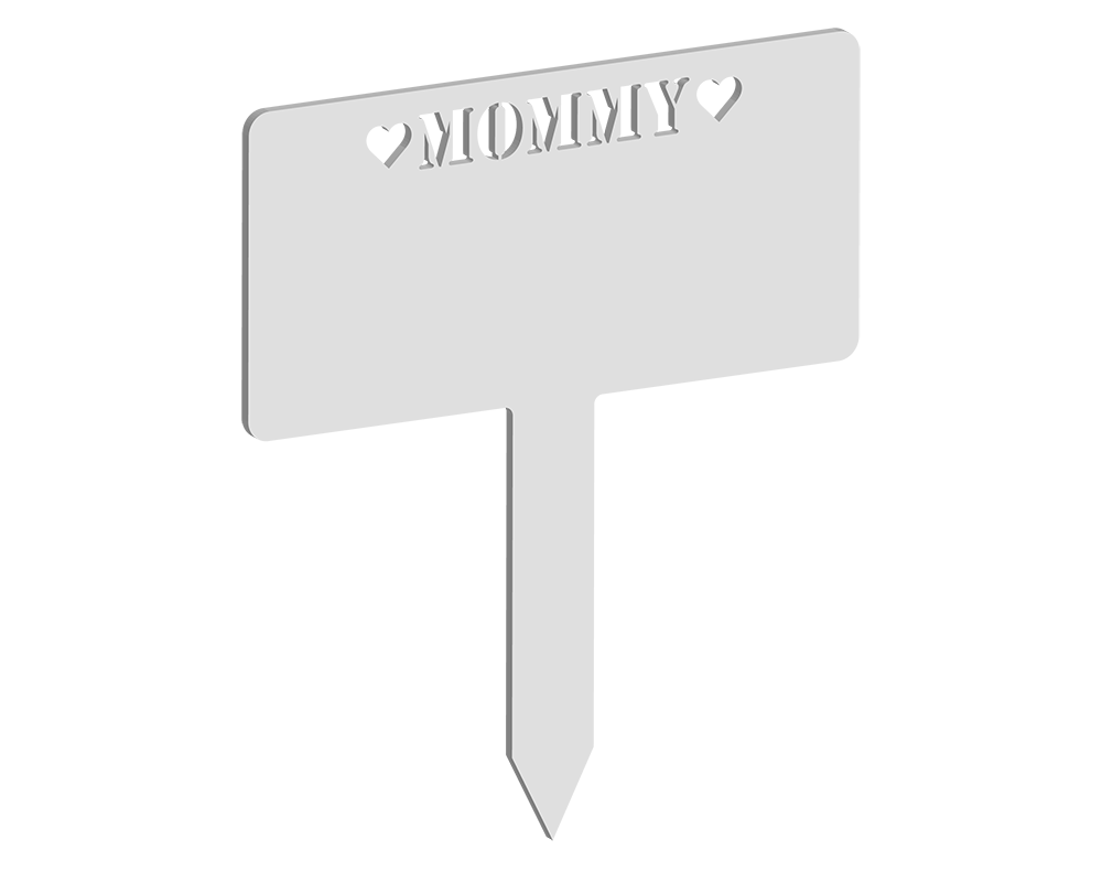 Rectangular Mommy Hearts Memorial Plaque