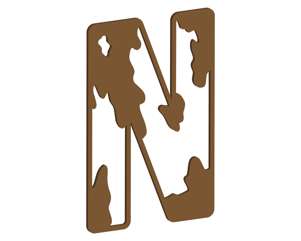 MDF Cow Themed Letters