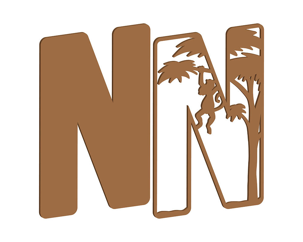 MDF Safari Themed Letters