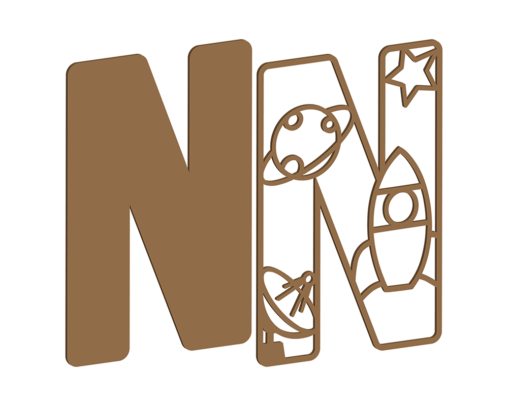 MDF Space Themed Letters