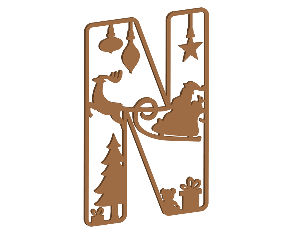 MDF Christmas Themed Letters