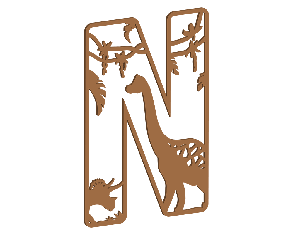 MDF Dino Themed Letters