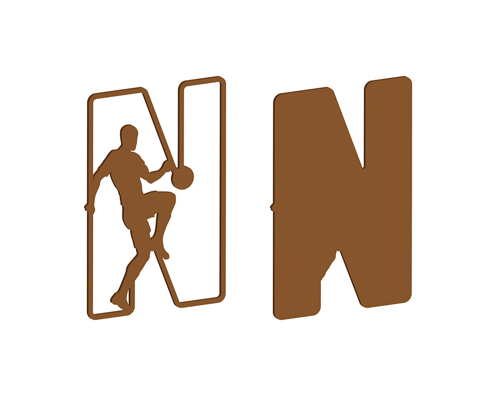 MDF Footballer Themed Letters