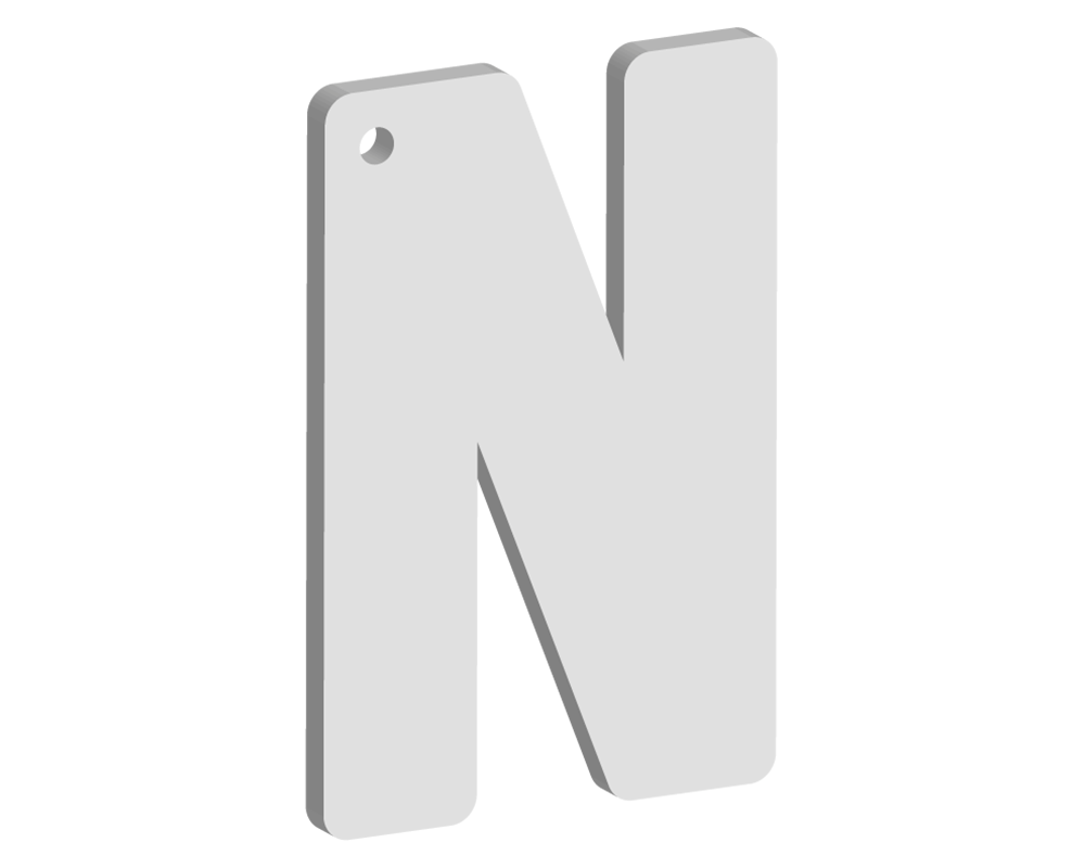 Initial Letter Keyring 60mm