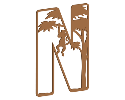 MDF Safari Themed Letters