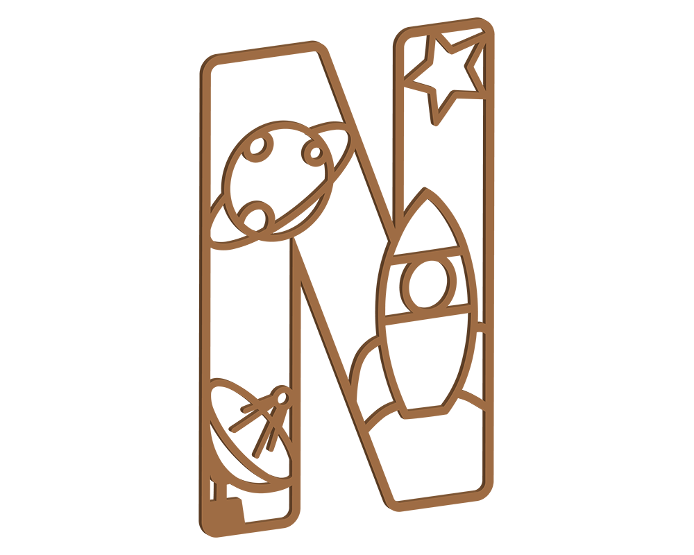 MDF Space Themed Letters