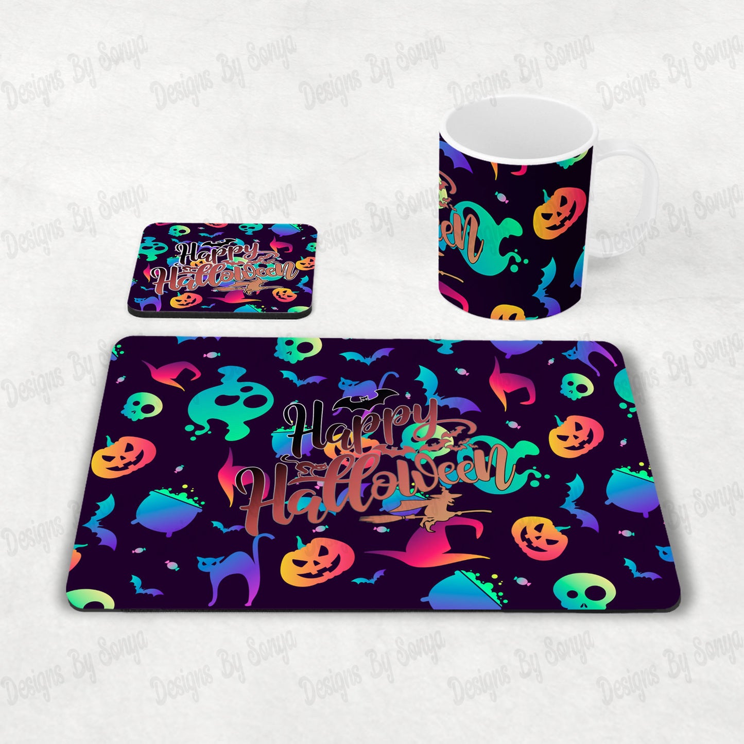 Neon Halloween Dinner Set