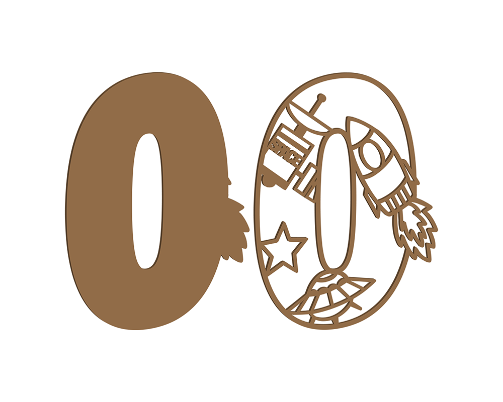 MDF Space Themed Letters