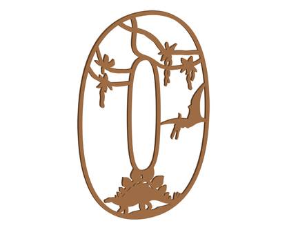 MDF Dino Themed Letters