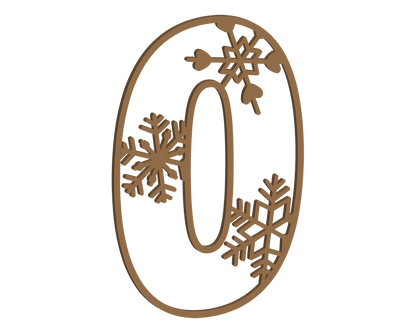 Snowflake Themed Letters