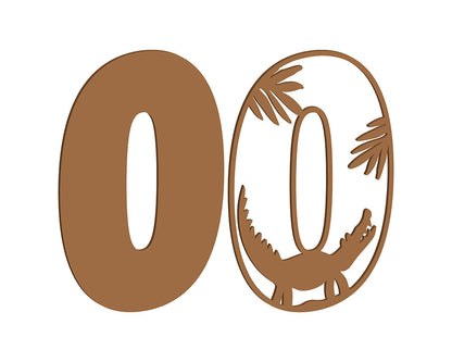 MDF Safari Themed Letters