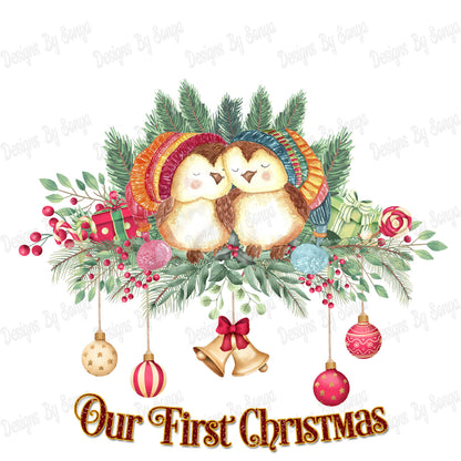 Owl Family Christmas Design