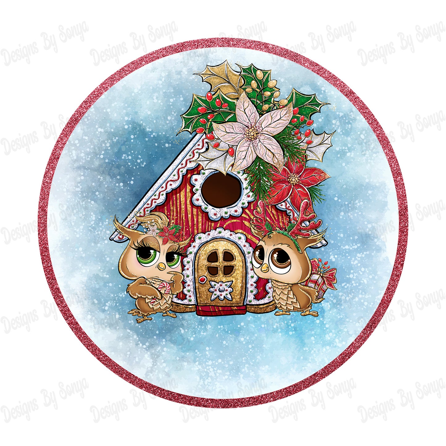 Owl 2 Circular Decoration Design