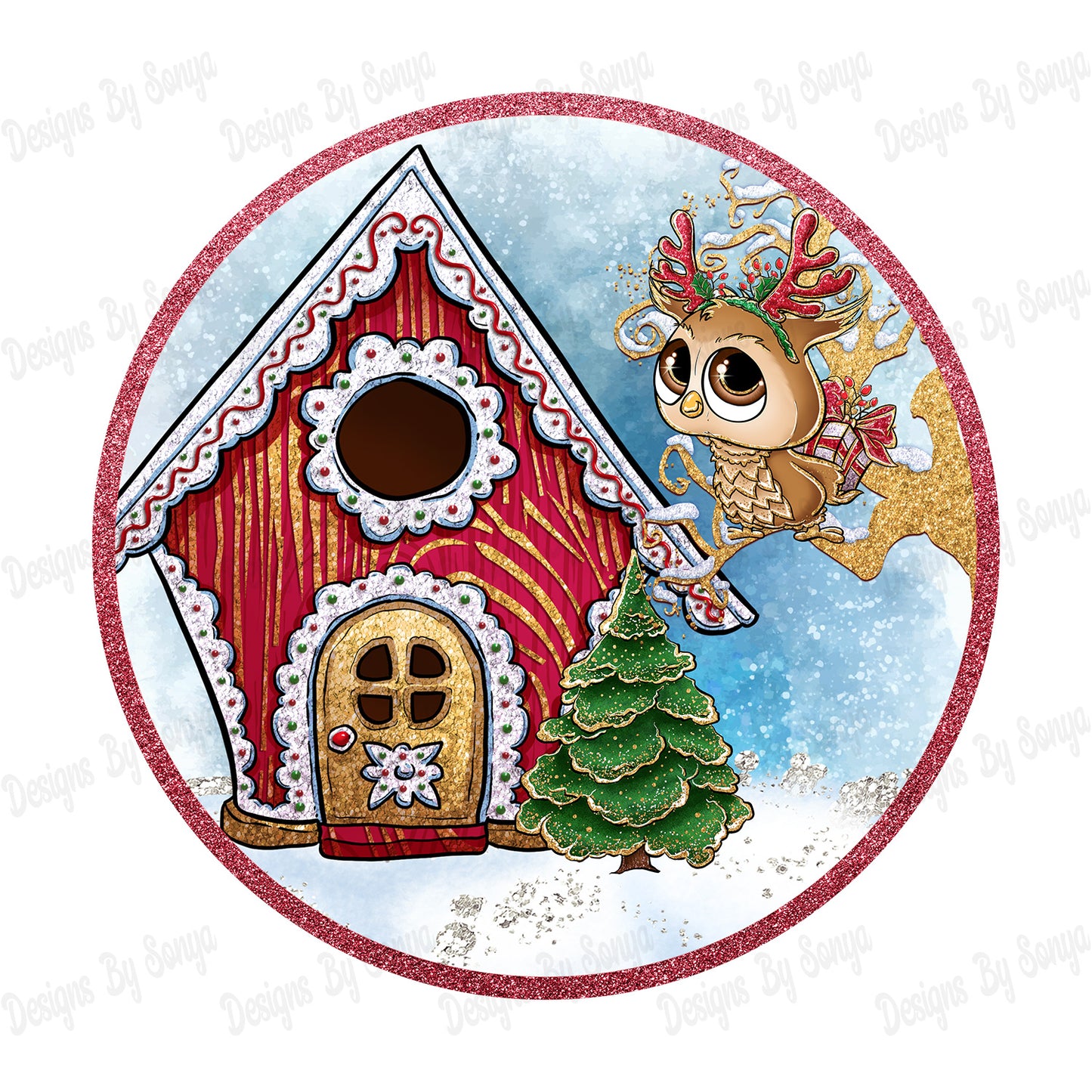 Owl 3 Circular Decoration Design
