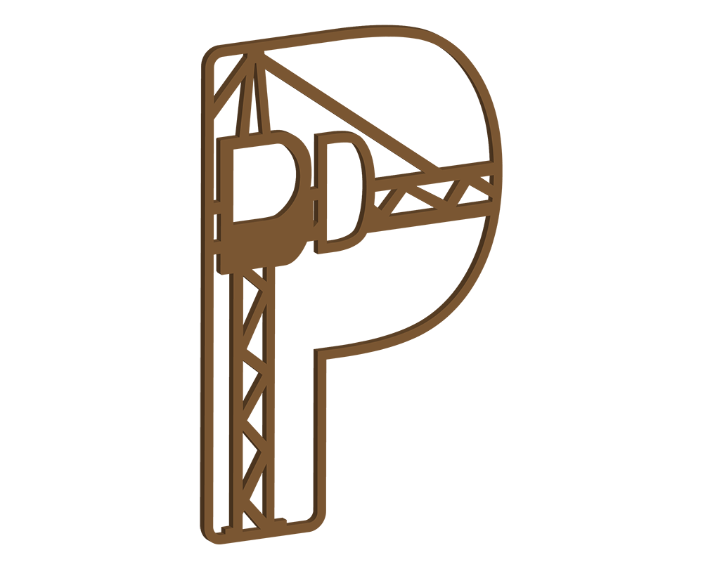 MDF Construction Themed Letters