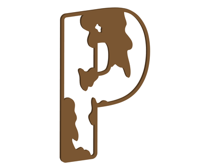 MDF Cow Themed Letters