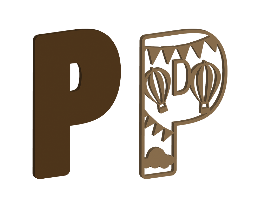 Hot Air Balloon Themed Letters