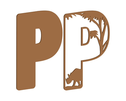 MDF Safari Themed Letters