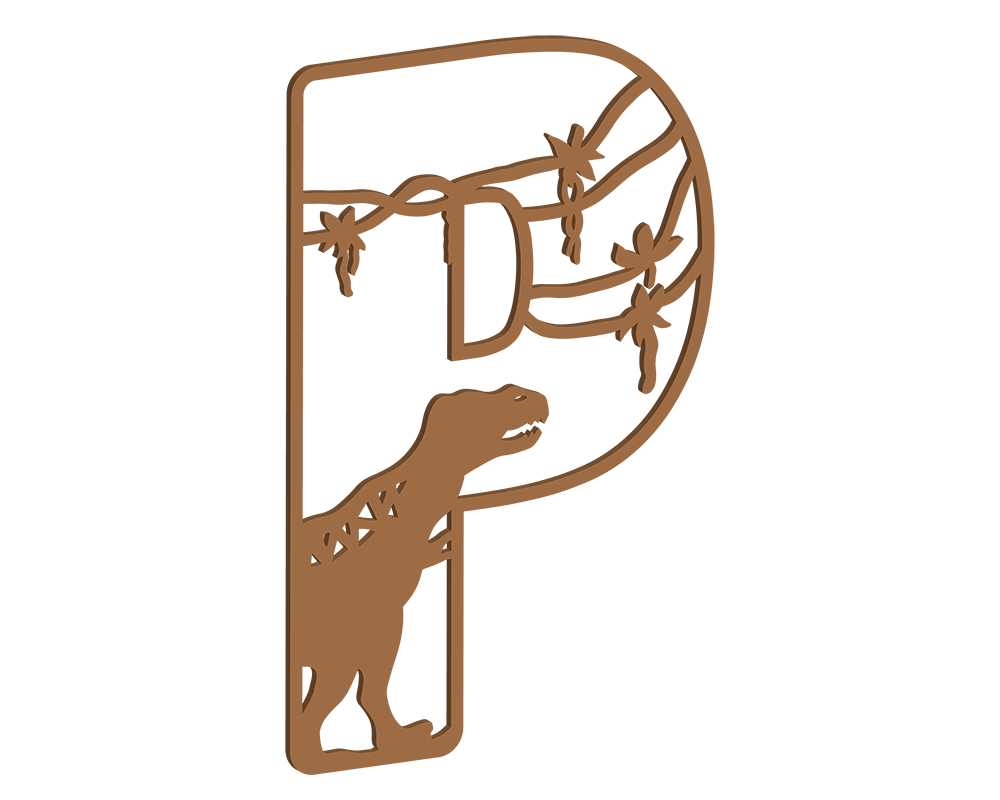 MDF Dino Themed Letters