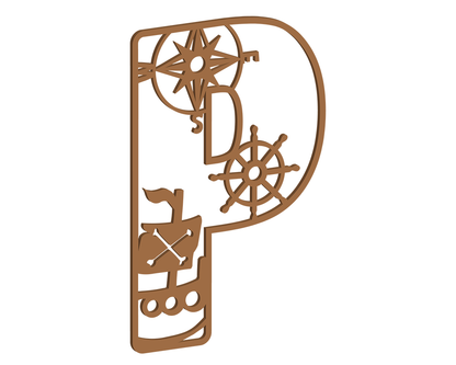 MDF Pirate Themed Letters