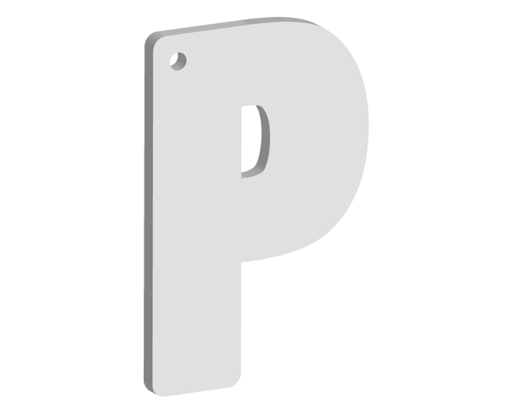 Initial Letter Keyring 60mm