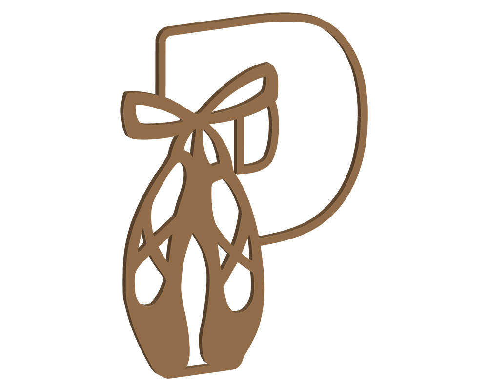 MDF Pointe Shoe Themed Letters