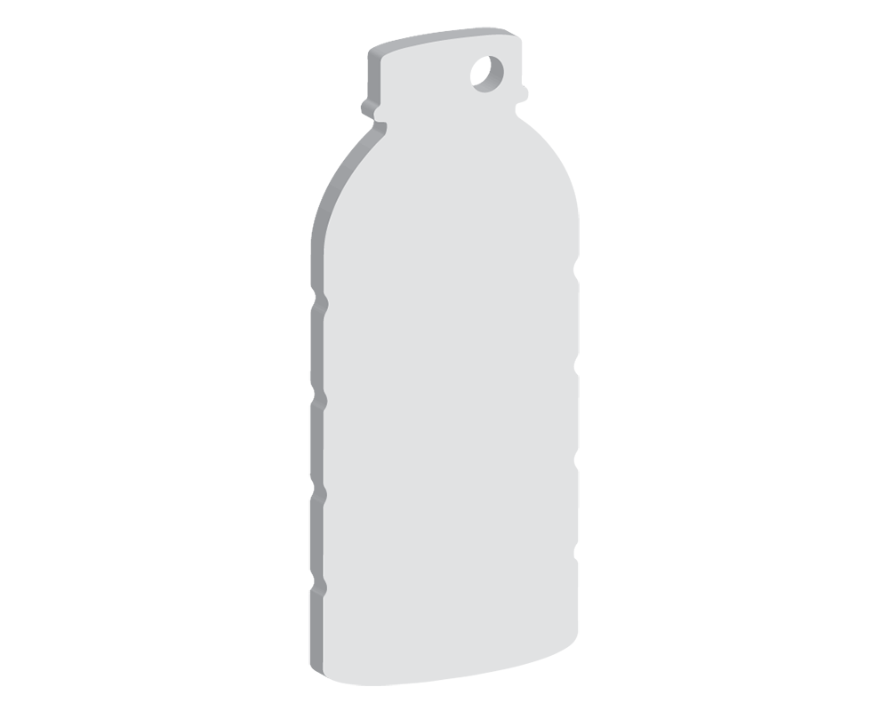 Ribbed Bottle Keyring Blanks (10pcs)