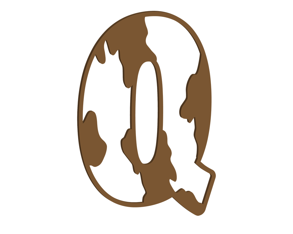 MDF Cow Themed Letters
