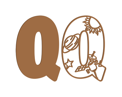 MDF Space Themed Letters