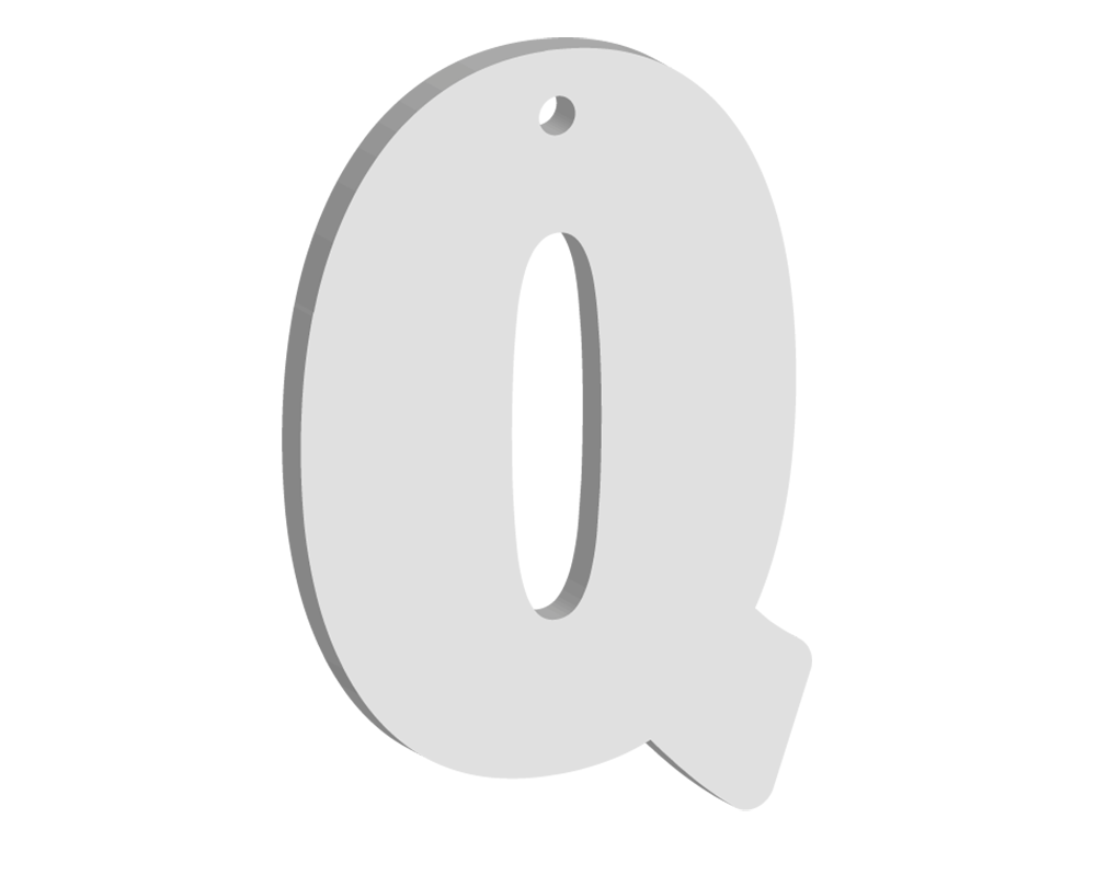 Initial Letter Keyring 60mm