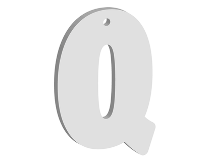 Initial Letter Keyring 60mm